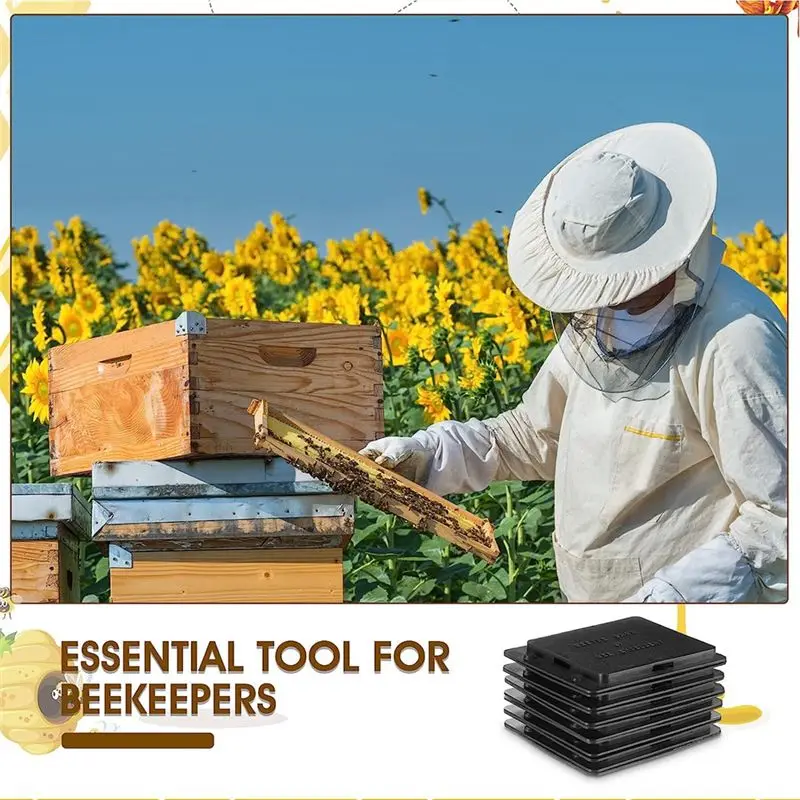 A74E-50 Pcs Beehive Beetle Trap Black Plastic Beekeeping Tool Beekeeping For Beekeeping Keeping The Small Hive Beetle Out