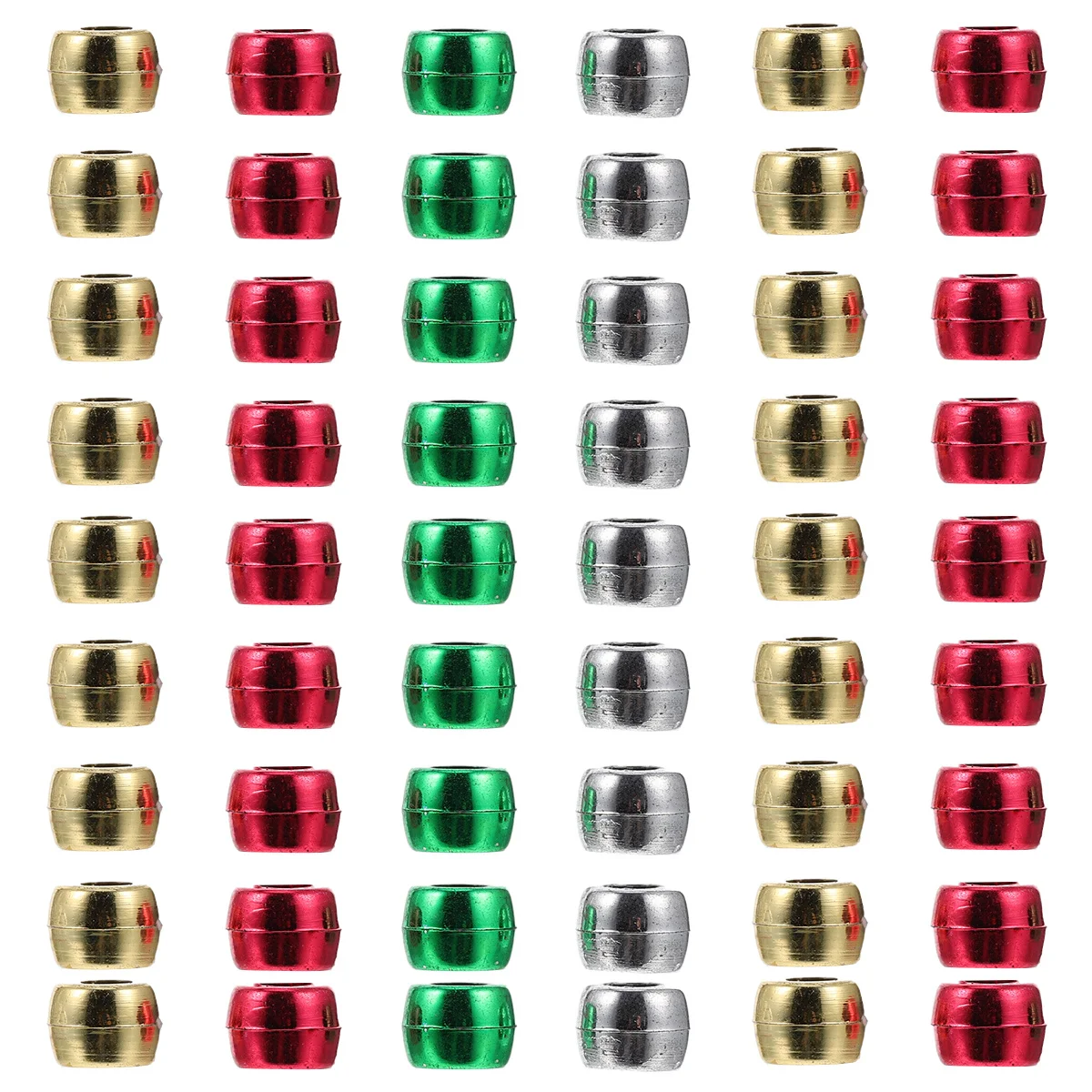 

600Pcs Colorful Christmas Craft Beads for DIY Jewelry Making and Holiday Home Decor Kids Math Learning Activity Materials Round