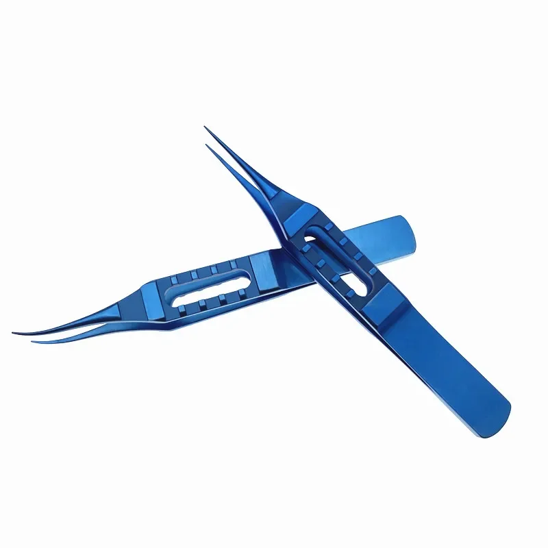 

Ophthalmic Forceps Titanium Tweezers 85mm Toothless Straight/Curved Ophthalmic Surgical Forceps new