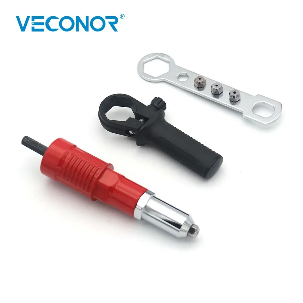 Imagem -02 - Elétrica Cordless Riveting Drill Adapter Nut Gun Rebitando Tool Inserir Ferramenta Nut 24 Milímetros48 Milímetros