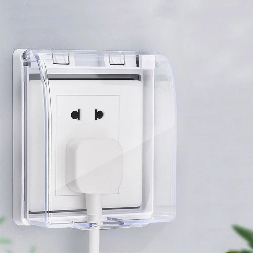 

Self-Adhesive 86 Type Switch Protective Cover Power Outlet Splash-Proof Box Electric Plug Cover Safety Protector Home