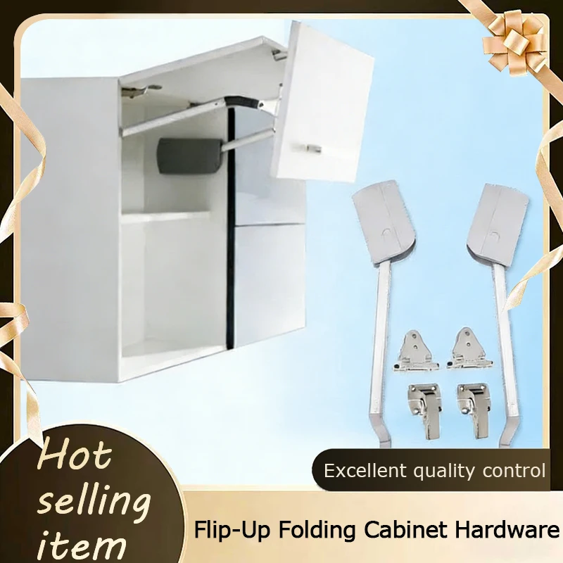 Hydraulic Damping Flip-Up Cabinet Door Support With Adjustable Free Stop Function For Folding Hanging Cabinet Door Hardware
