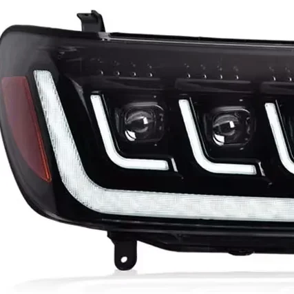 

AirowLand Cruiser LC100 4700 FJ100 2006-2007 Year LED Headlight Front Lamp BlackHousing For Toyota