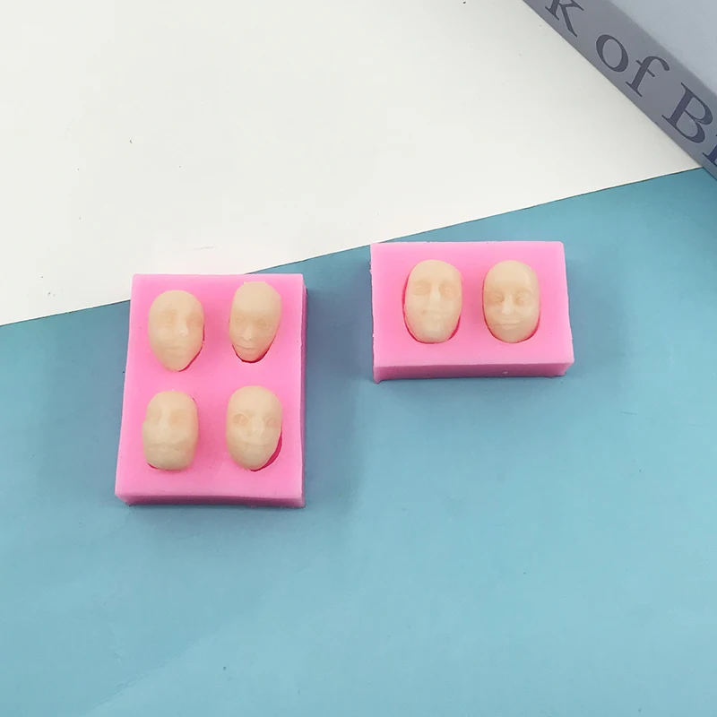 

Facial silicone mold DIY Handmade Soap Mold Candle Mold Household Tool Fondant Cake Decoration Candy Food Safety Materials tool