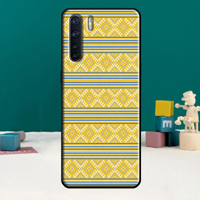 Ukrainian Embroidery Pattern Back Case For OPPO A15 A3S A5S A52 A72 A54 A74 A94 A93 A83 A5 A9 A53 A53S A31 2020 Coque