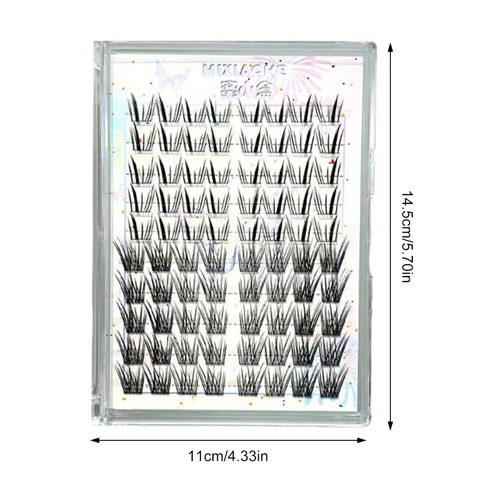 Gemischte falsche Wimpern, natürliches schwarzes Band, Puppen-Wimpernverlängerung, koreanische Mädchen, dünne, weiche, individuelle Wimpern, Cluster-Make-up-Werkzeug