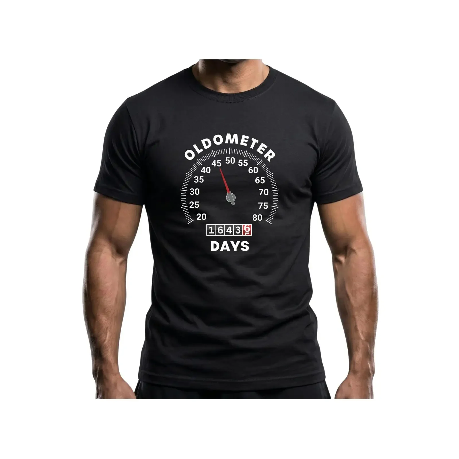 Oldometer 45th Birthday T Shirt Turning 45 Funny Odometer Car Lover Cotton vintage Washed Soft Casual streetwear Comfortable