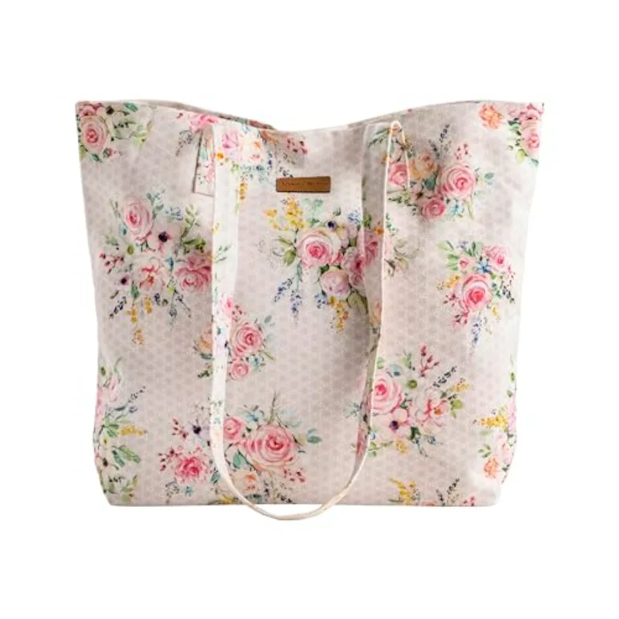 

Maison d' Hermine Canvas Tote Bag for Women Cotton Canvas Reusable Shoulder Grocery Bags Handle Travel Spring Summer