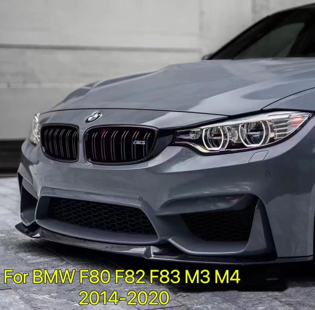 

Car Front Bumper Lip Spoiler Splitter For BMW F80 F82 F83 M3 M4 CS Diffuser Splitter Cover Guard Bodykits 2014-2020 Tuning