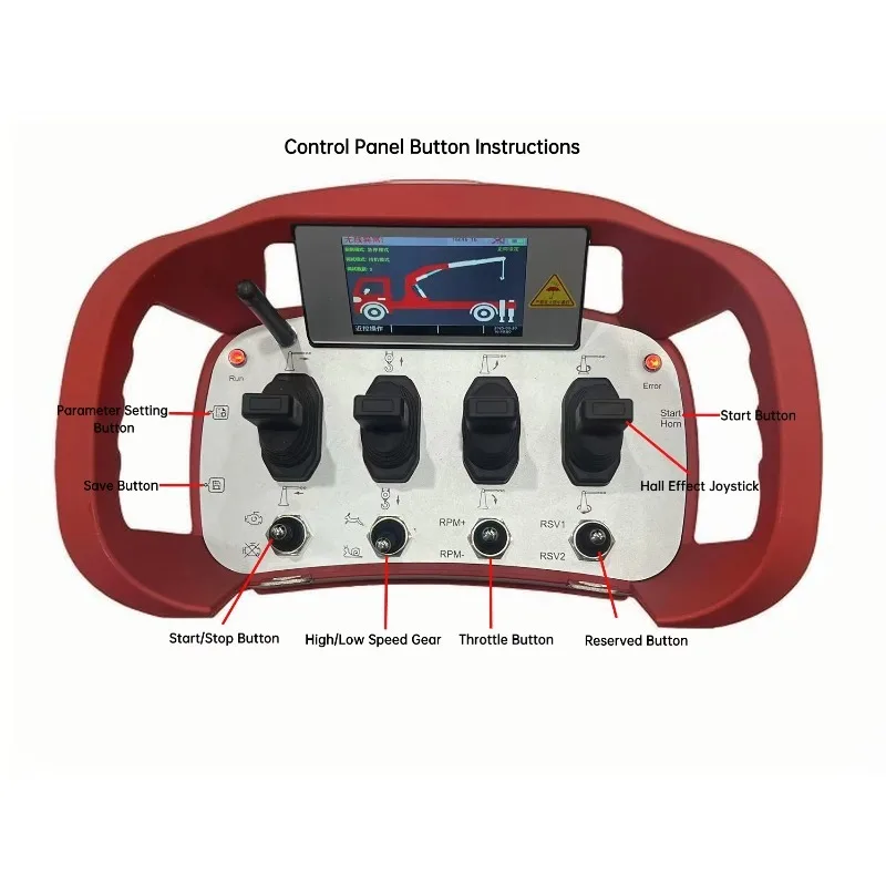Intelligent Hot Sell Truck Crane Controller4 5 6 Joystick Clutch Rechargeable 100m Control Distance 12V 24V Radio IP65 CE