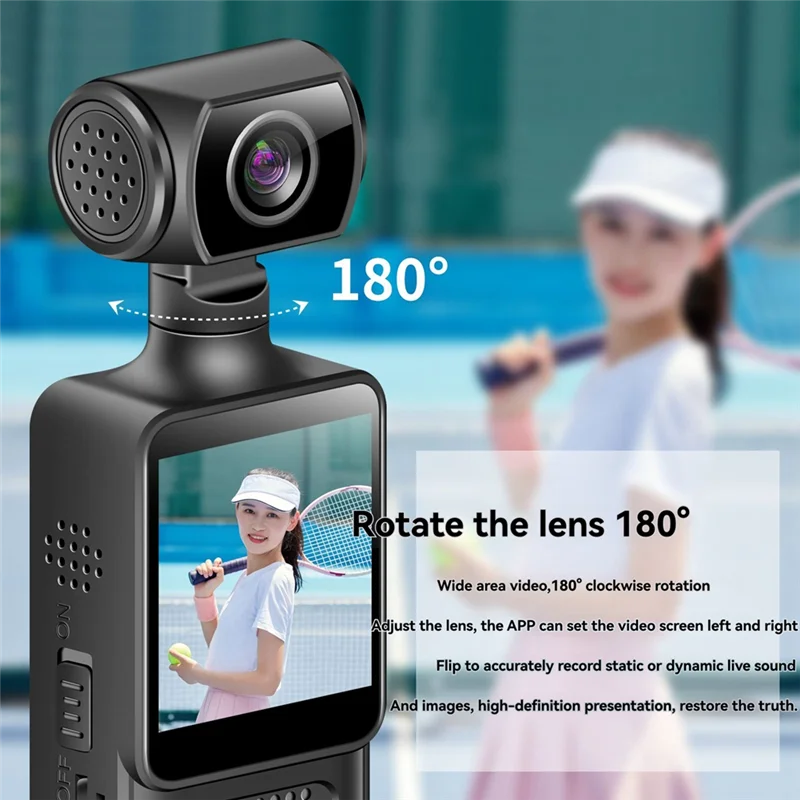 

Y45A-2K 4G Pro Digital Camera For Portable Recording: 180-Degree Rotatable Body/Bike Drive Recorder Without Memory