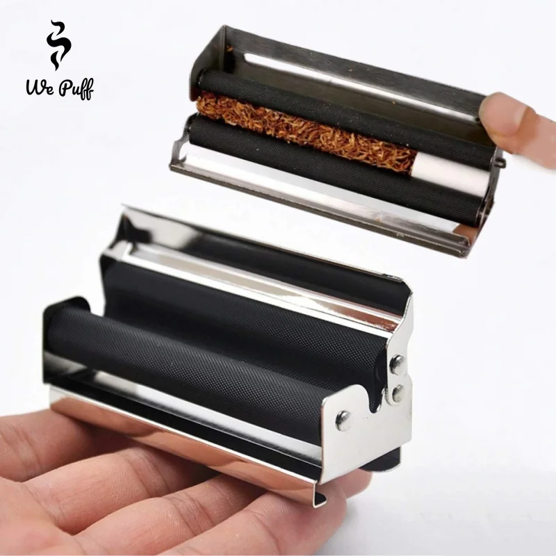 WE PUFF Portable Mini Metal Manual Rolling Machine 70/78/110 MM Paper Tobacco Hand Roller Cigarette Maker Gadgets for Men Gift