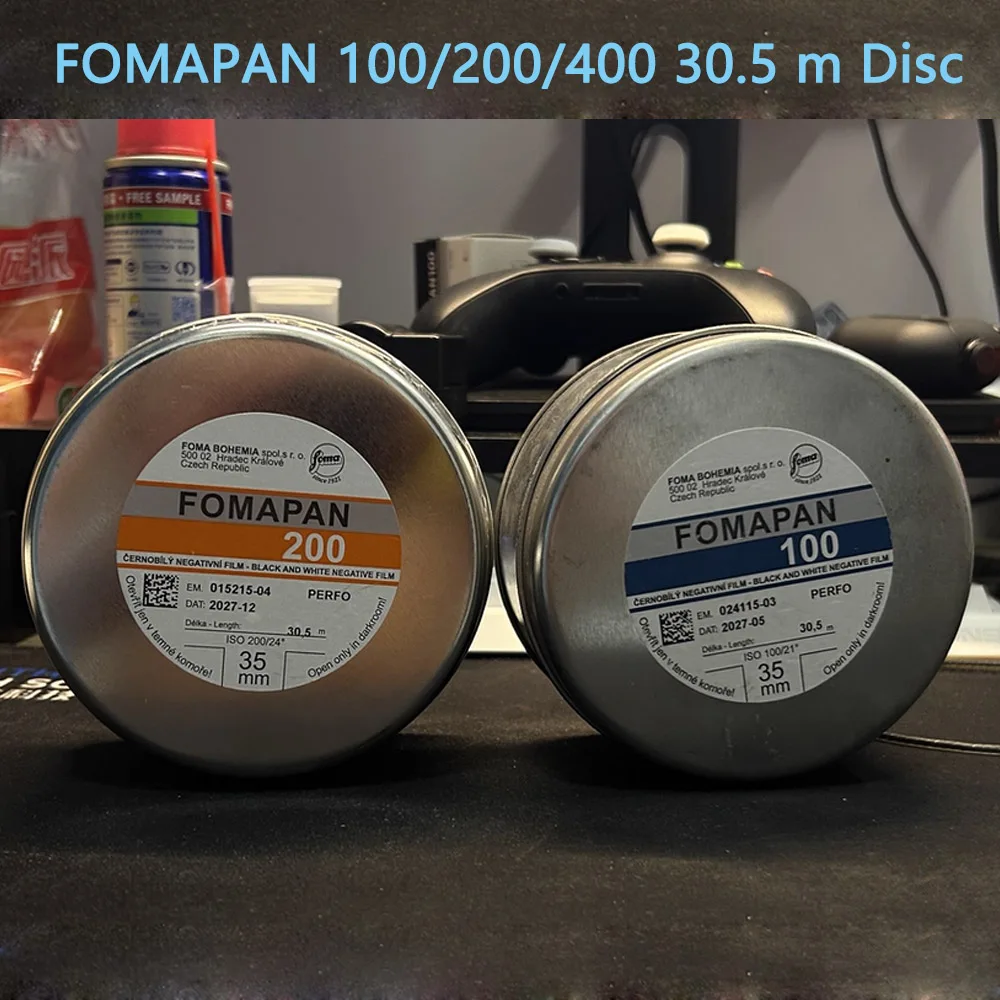 30.5 م التشيكية الأصلية FOMAPAN 100/200/400 135 قرص أبيض وأسود فيلم عكس القرص التعبئة والتغليف القرص (حياة الرف: 2026)