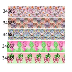 Bows Pattern Grosgrain Ribbon Decoration DIY for Hairbows Sewing Accessories  5yards