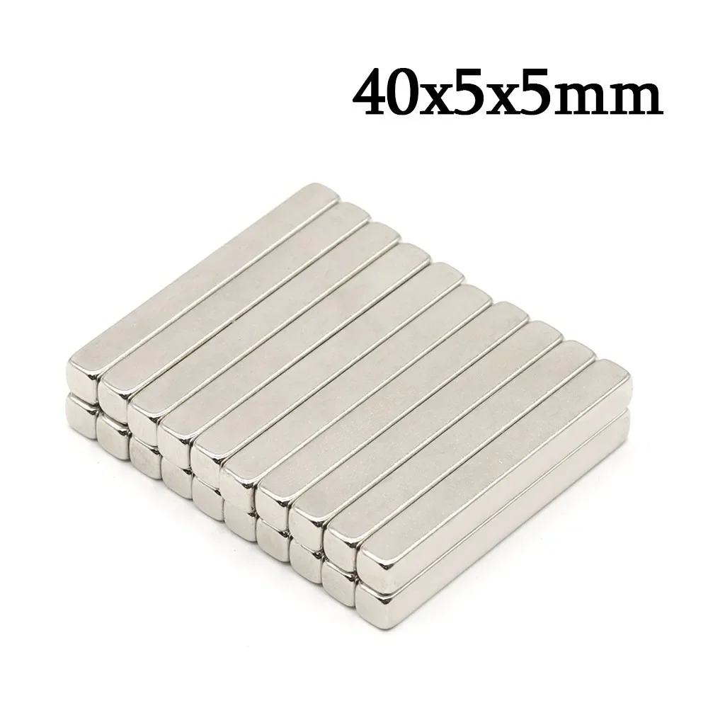 40x5x5mm Super Strong Block Neodymium Magnet Powerful Magnets N35 small Permanent Magnetic NdfeB Refrigerator Magnet 40x5x5