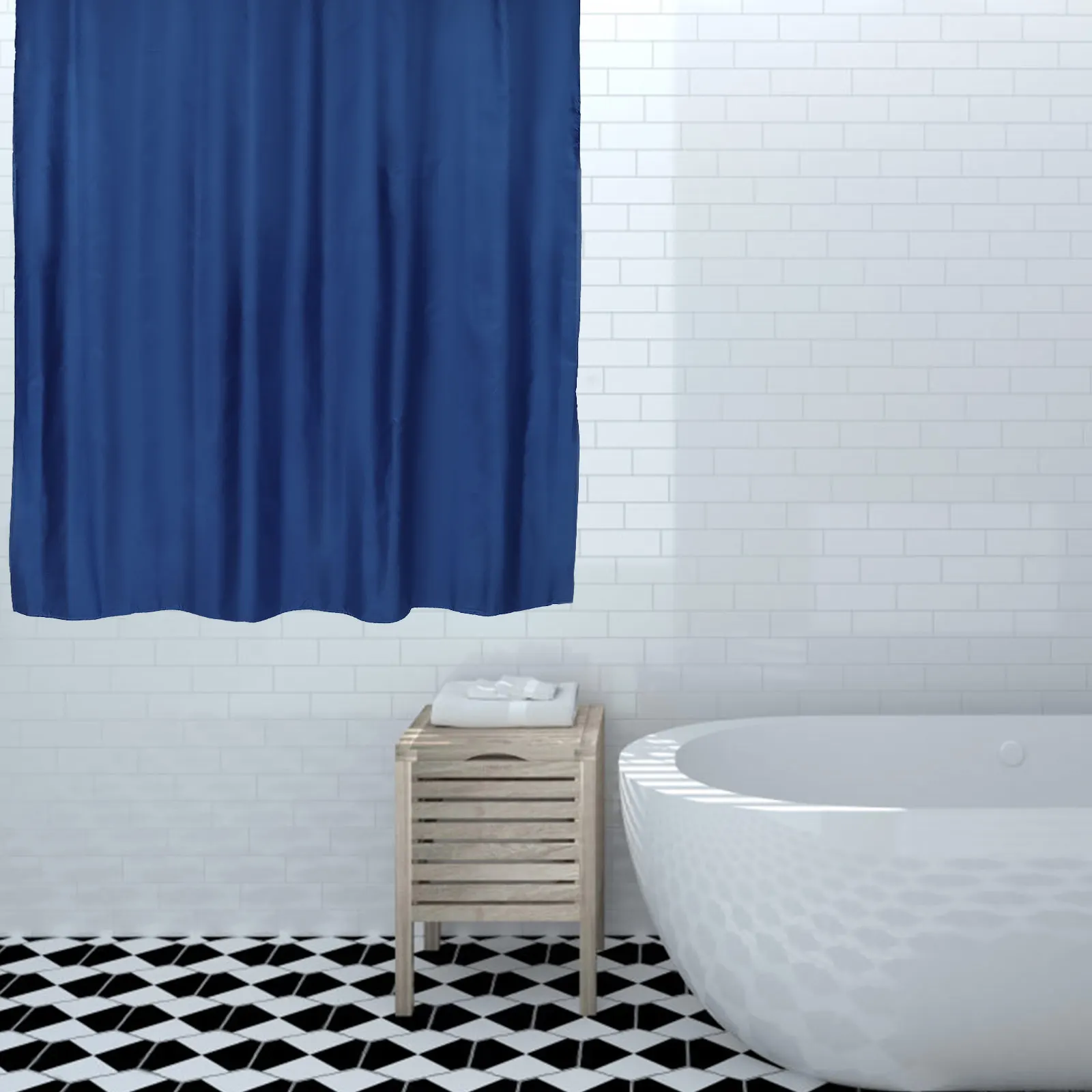 

Shower Curtains Design Cloth Household Washable Fabric Blue Thick Waterproof Bath