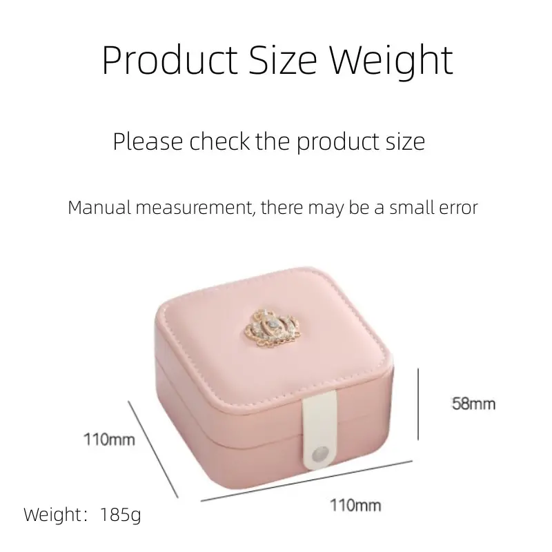Double Layer Leather Jewelry Box for Men and Women
