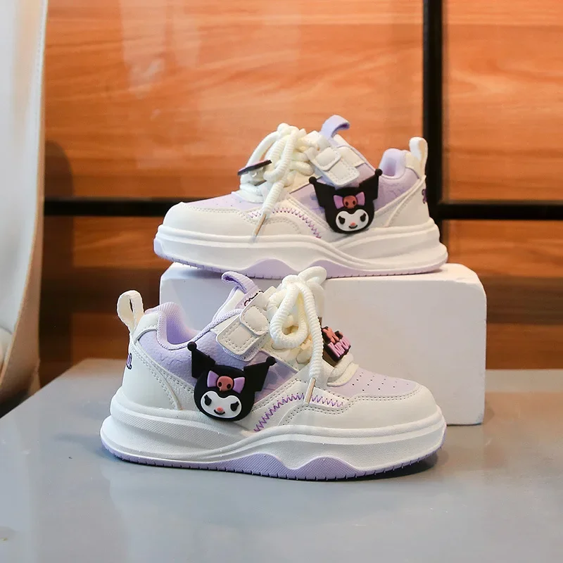 Kuromi Sanrio Kids Skate Shoes Cosplay Girl Casual Comfortable Breathable Sports Fashion Children Cartoon Shoes Autumn Winter