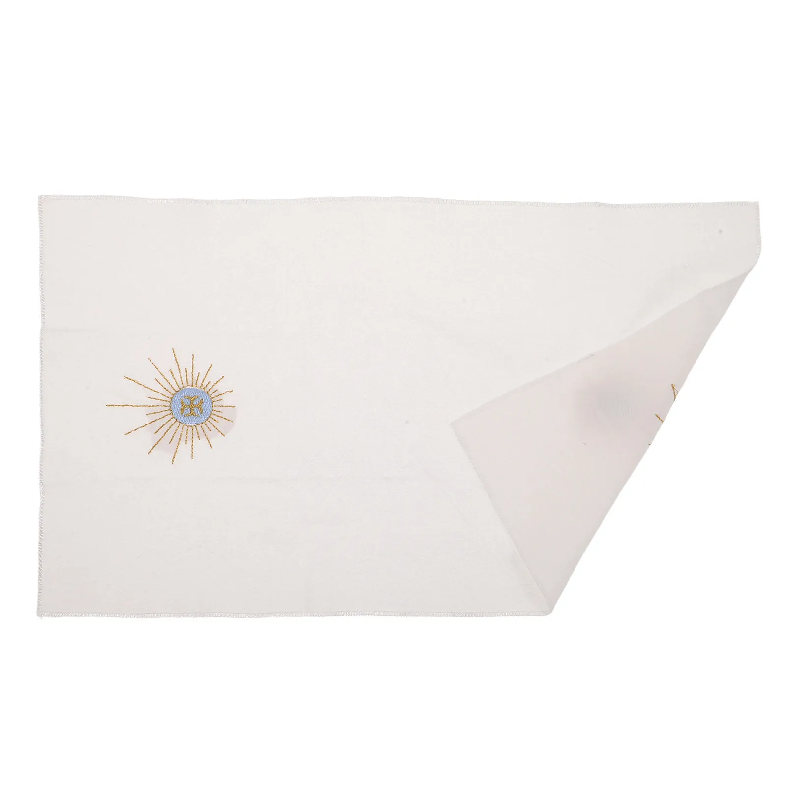Tela de lino blanca bordada para altar de iglesia, para comunión, misa, liturgia, servicios sacramentales, bautismo, purificador, ritual.