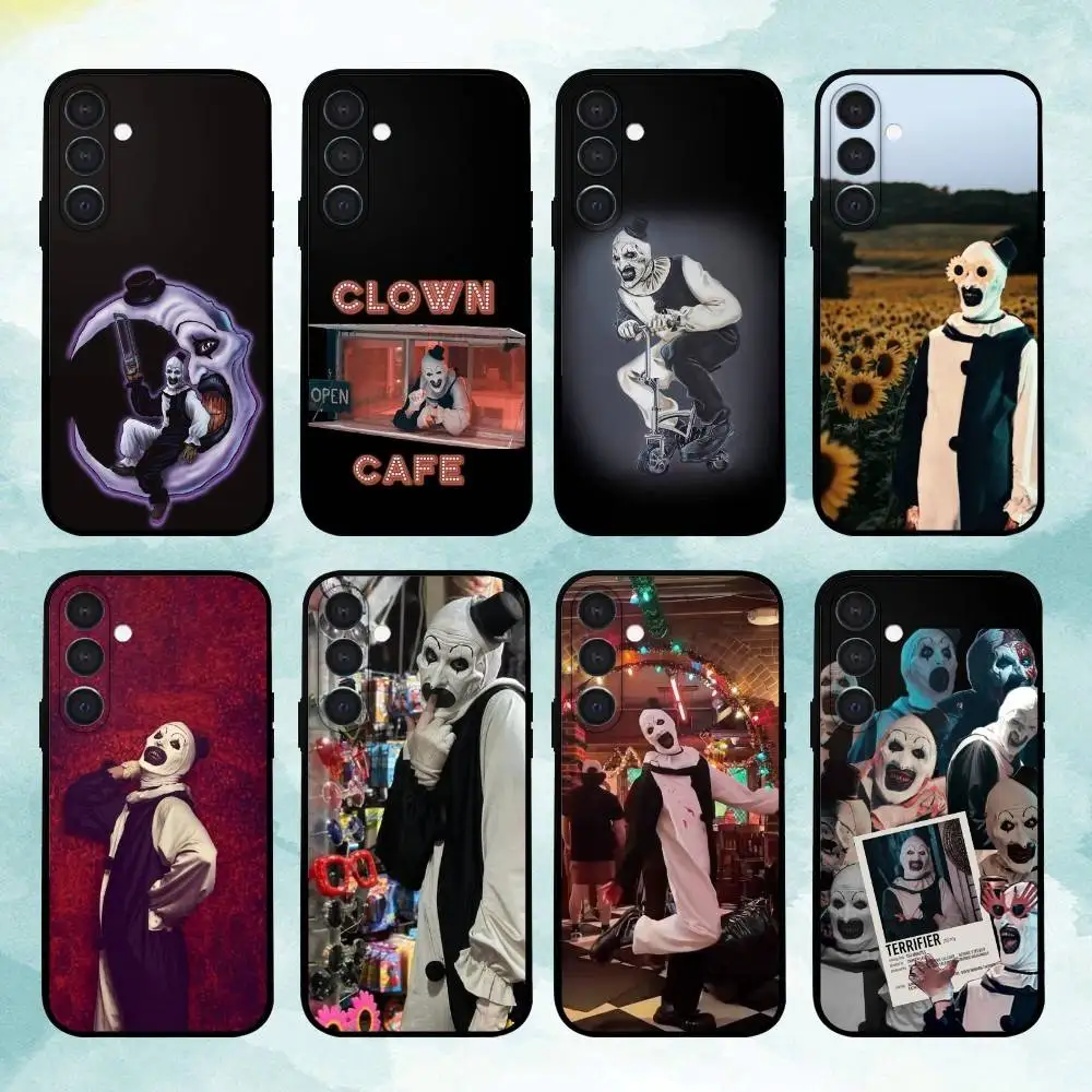 

Horror Art the Clown Funny Phone Case For Samsung A73,72,71,A52,51,40,41,A22,A32,31,A13, Soft Black Shell