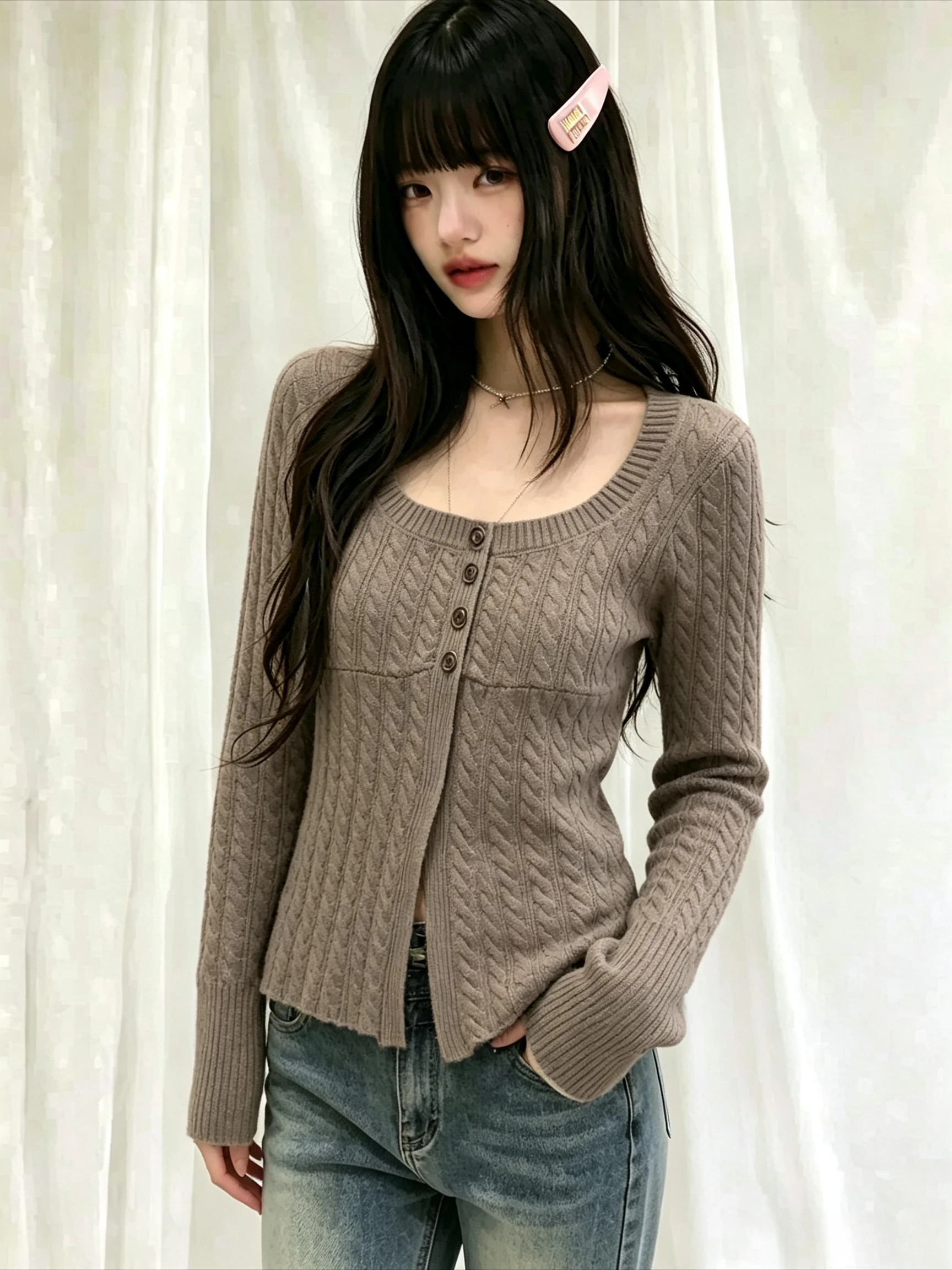 Korean Subculture Gothic Knitted Sweater Women Harajuku Fashion Slim Fit Pullover Casual Chic Solid Color Elegant Jumper Tops