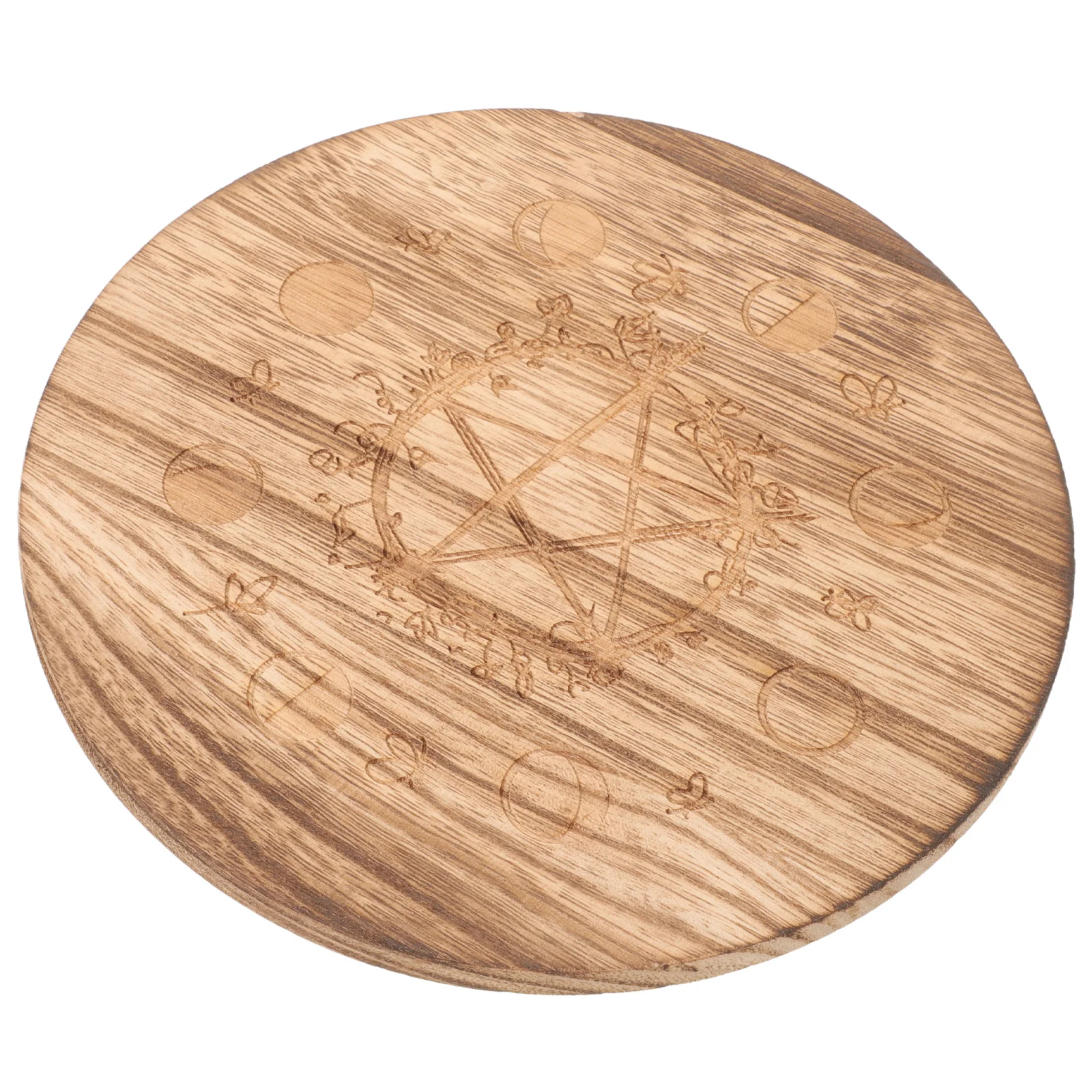

Wooden Plate Prop Carved Pattern Smooth Polished Multi-Functional Desktop Holder Decoration Carved Board Unique