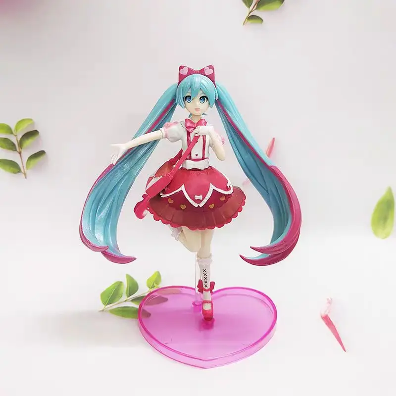 New Anime Miku Cute Kawaii Virtual Singer Manga Statue Pvc Action Figure 15~25cm