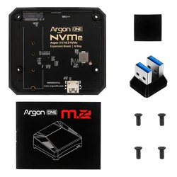 Argon ONE M.2 Raspberry Pi 4 Expansion Board Aluminum Bottom Case USB 3.0 to M.2 SATA NVMe SSD Adapter for Argon ONE M.2 Case