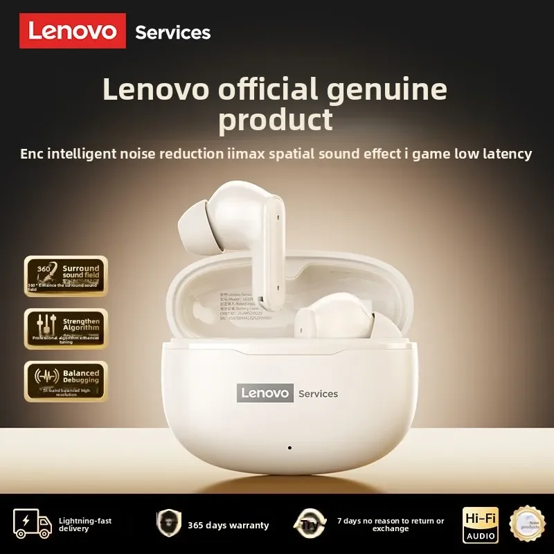 Lenovo LE229 Bluetooth Wireless Earphones AAC/SBC Dual Decoding 3D Surround Sound Earbuds One-Click Game Mode Waterproof Headset