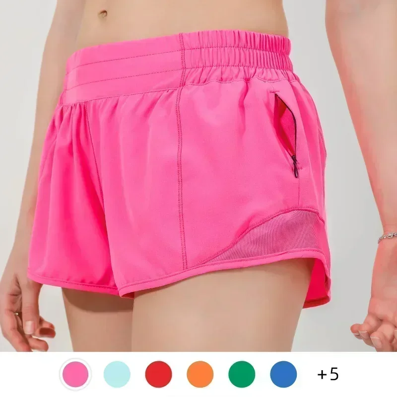 TUNIControl-Short de yoga léger et respirant pour femme, short d'entraînement, short de course, short de sport, poche à fermeture éclair latérale