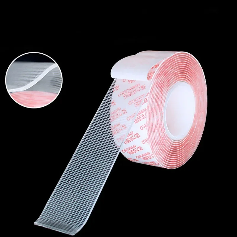 Trackless Super Strong Double Sided Tape Upgraded 3M Extra Strong Adhesive Tape Waterproof Reusable office Home Decoration Tapes