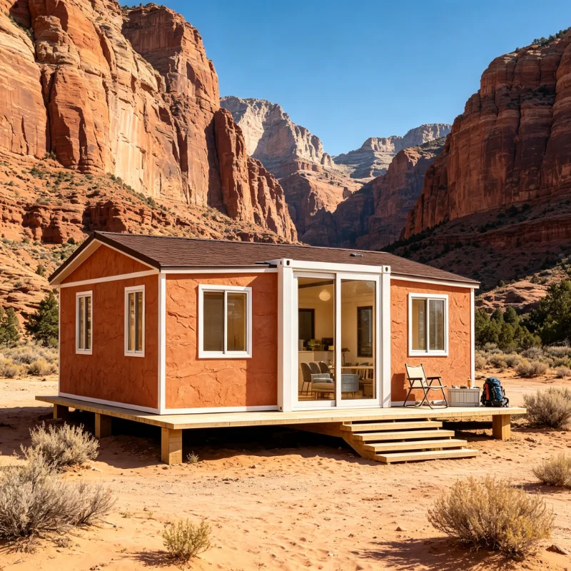 Luxury 20/40 Ft Prefabricated Expandable Container House Contemporary Tiny House Mobile Modular Home with Terrace