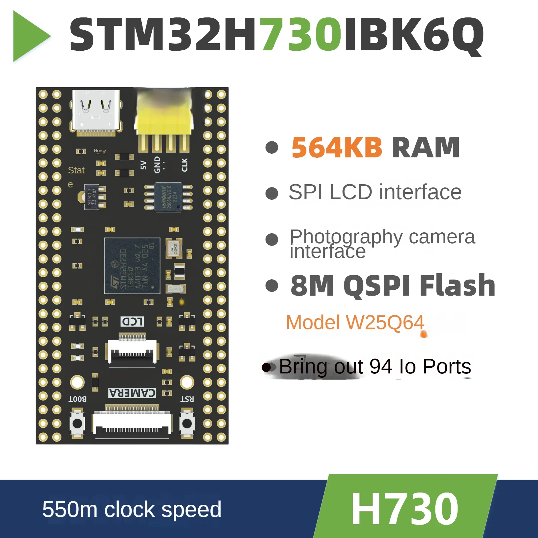 STM32H730IBK6Q Development Board Core  Reverse Guest Replacement VBT6 Minimum System Beyond 750