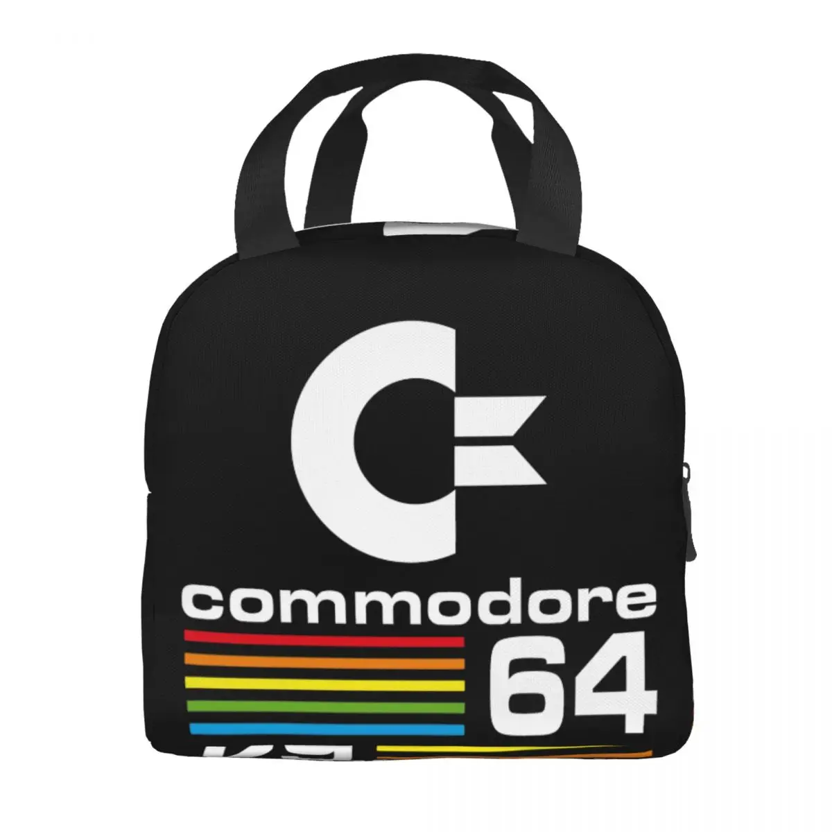 Commodore Saco Refrigerador Portátil Unisex, Lancheira Isolada, Comida Bento Box, 64 Logotipo