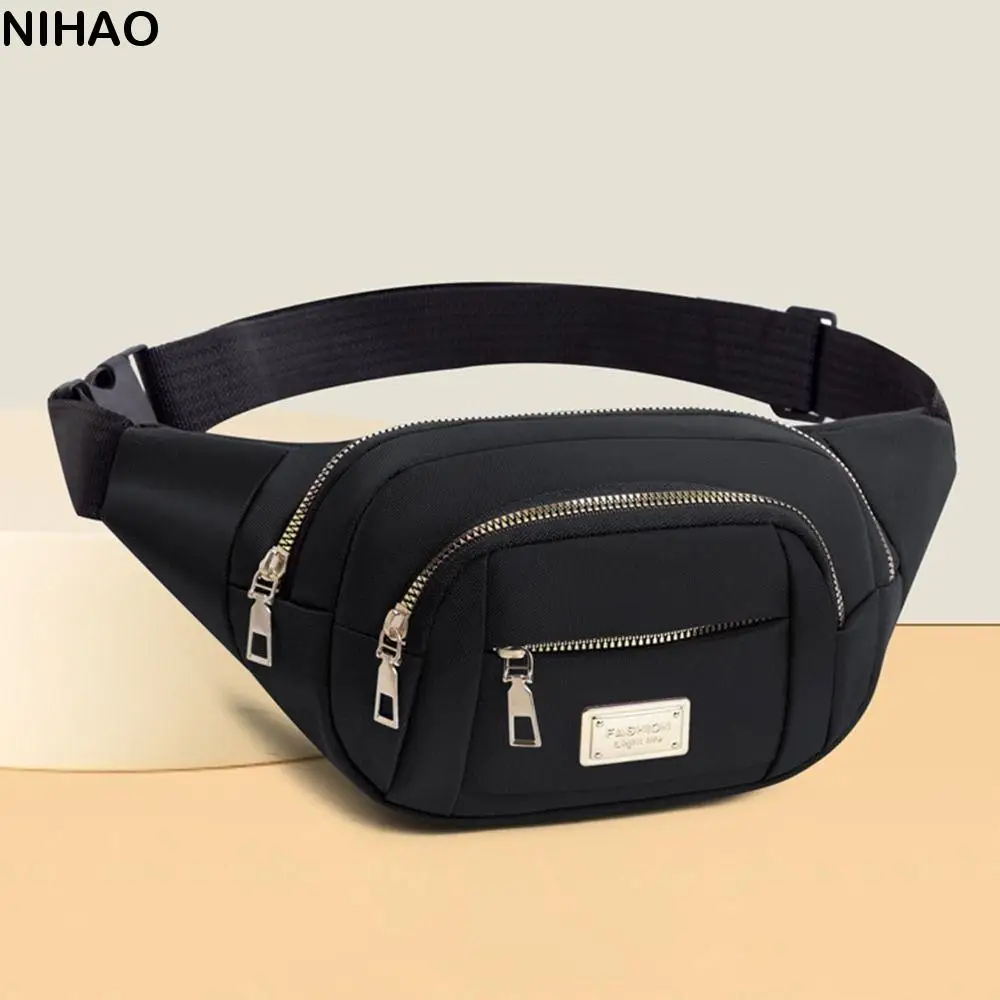 

Oxford Cloth Multi-layer Crossbody Bag Waterproof Large Capacity Women's Fanny Pack Zipper Casual Single Shoulder Bag Woman