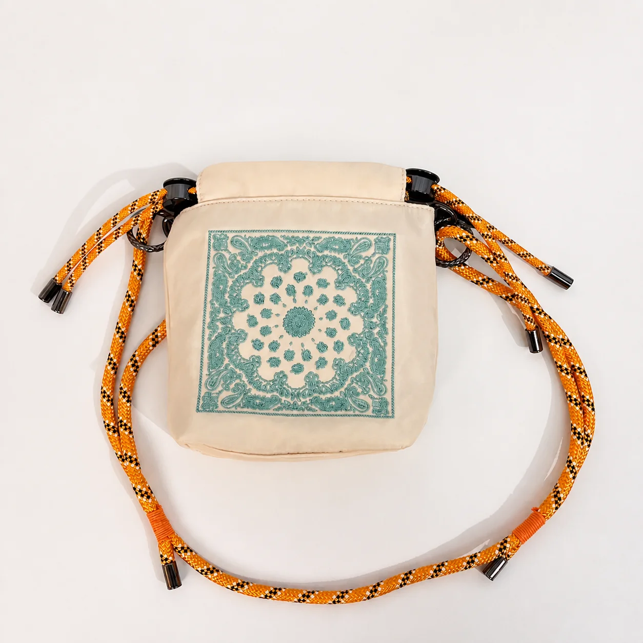 Nylon Crossbody Bag Portable Women'S Crossbody Bag Embroidered Crossbody Bag Embroidered For Daily Commute Daily Use Casual