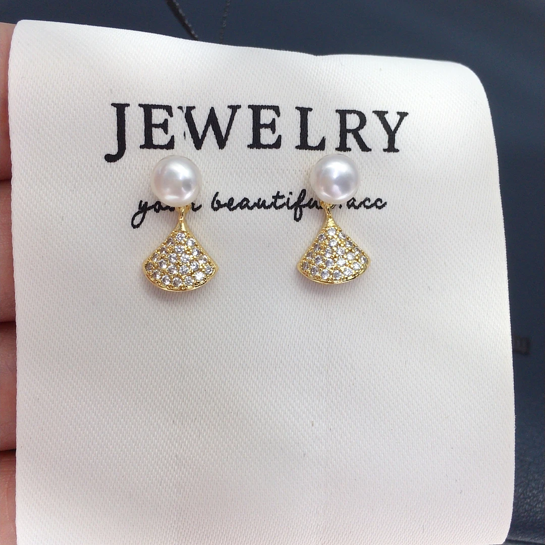 

ZHBORUINI Новое поступление, серьги из 100% натурального пресноводного жемчуга с инкрустацией цирконом, дизайн для женщин, элегантные свадебные украшения