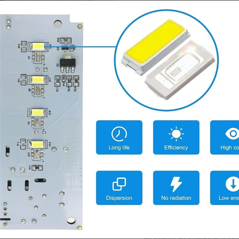 SANQ W10515058 & W10515057 مجموعة مصابيح LED للثلاجة 1 سقف 2 جانب الفريزر لدوامة كينمور Maytag