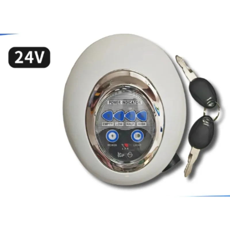 

Electric Scooter Instrument 24V36V48V Headlights Keys Horns Battery Level Four In One Instrument Panel