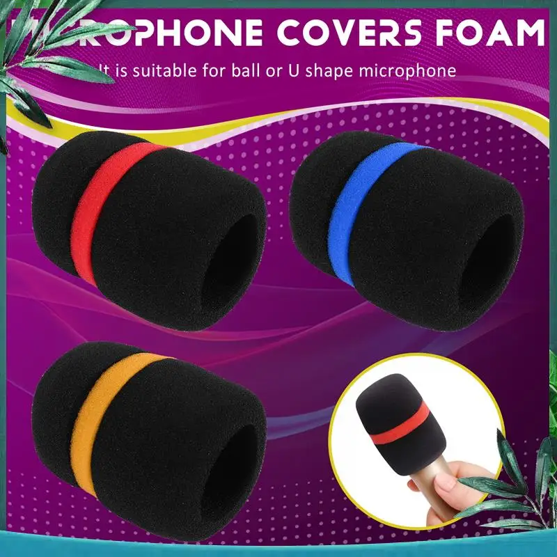 (НОВИНКА) 10 шт. Ручной сценический микрофон, пенопластовый чехол для ветрового стекла, караоке, черный