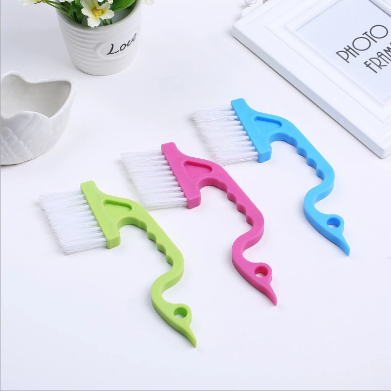 Window Kitchen Slot Slot Silicone Cleaning Brush Hand-held 2-in-1 Cleaning Brush Hanging Hole Design Can Be Suspended Tools