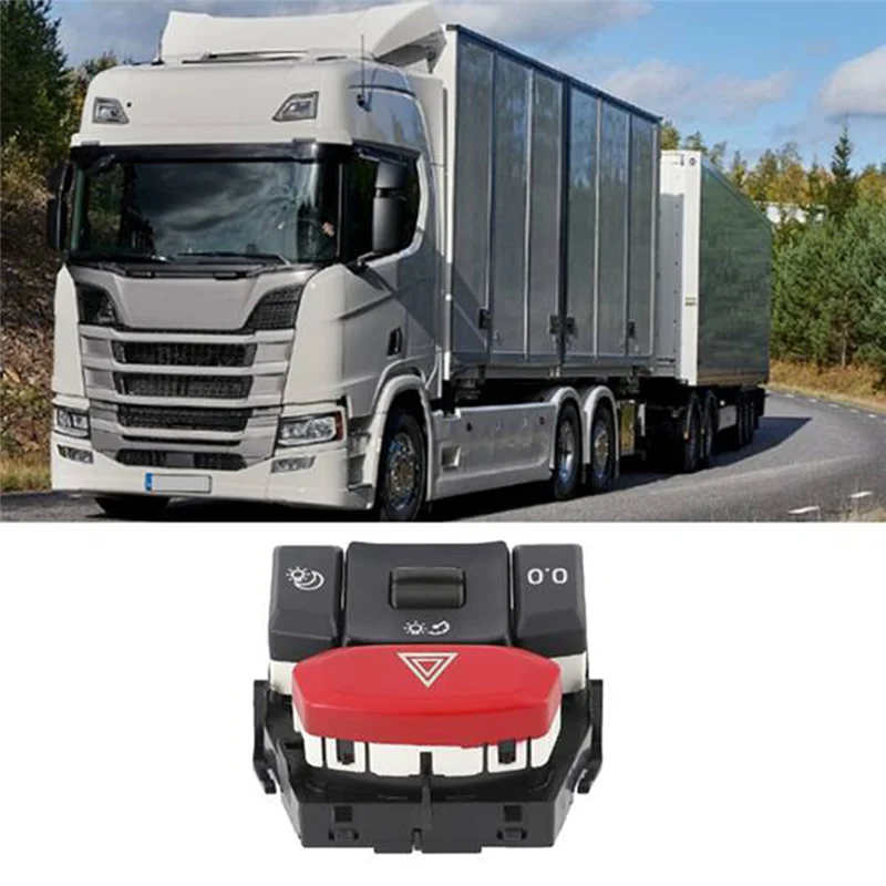 

Hazard Lamp Light Warning Indicator Switch Button Spare Truck Parts 2095860 For Scania L P G R S-Series 2016-