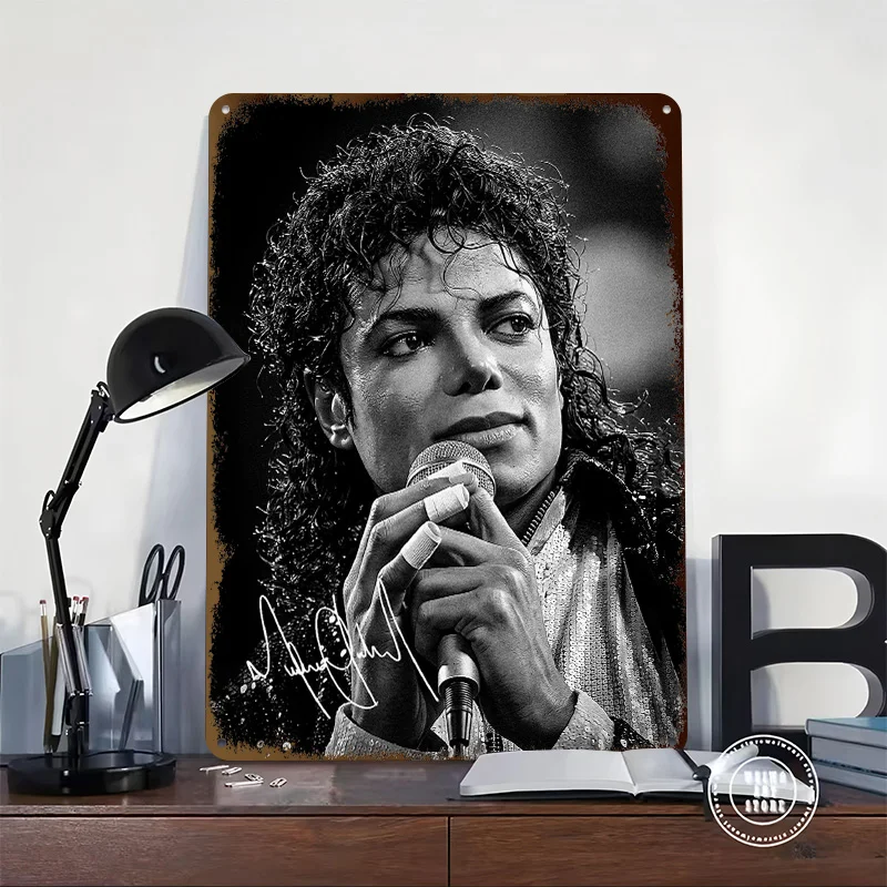 Michael Jackson Performing Live Metal Poster Perfect Gift for Fans Lovers Personalized Wall Art Metal Sign for Home Decorations