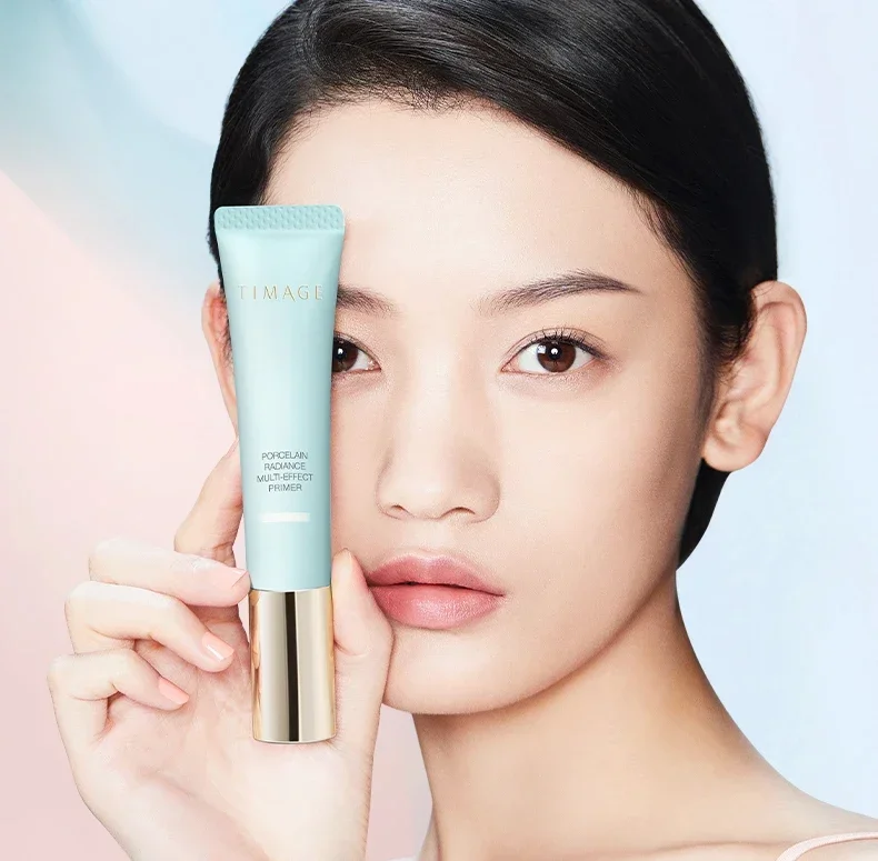 ใหม่2.0! TIMAGE Porcelain Radiance Multi-Effect Primer Base Cream ความสดชื่นของรองพื้นสร้างคริสตัลเซรามิคผิวแต่งหน้า