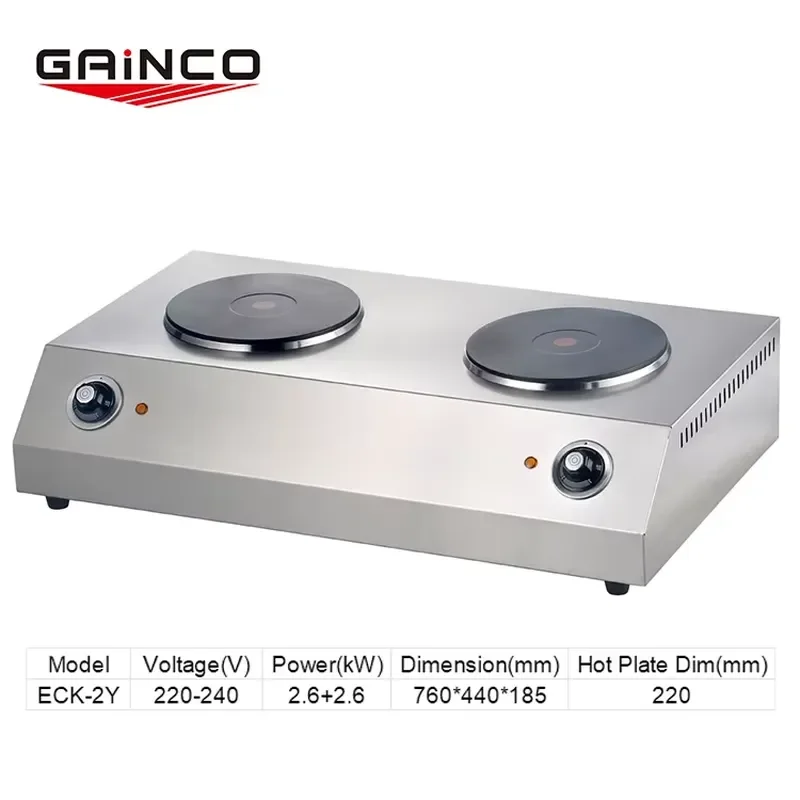 Commercial Double Pot Electric Stove for Restaurant Kitchen Heavy Duty Cooking Range Professional Catering Equipment