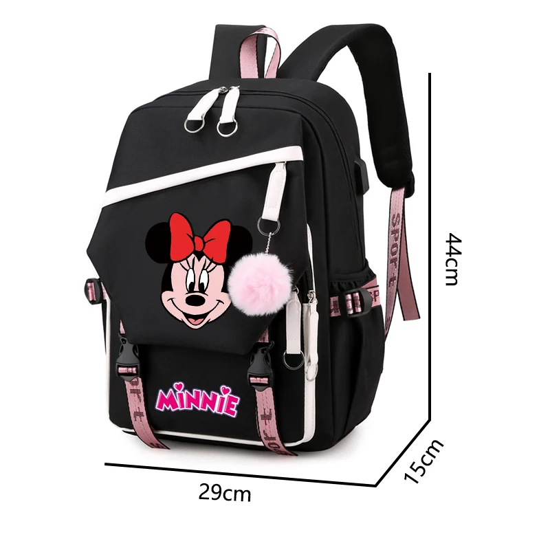 Anime Mickey Mouse Backpack Teenager Girl Boy Student Back To School Rucksack Minnie Schoolbag Cartoon Travel Bag Women Mochilas