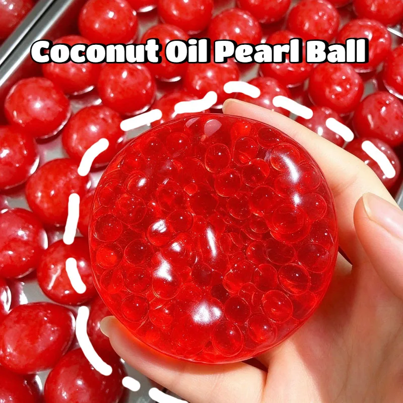 Coconut Oil Pearl Ball Squishy Toy Moldable Stretchable Squeeze Ball Fidget Stress Relief Toy ASMR Tactile Sensory Fidget Toy