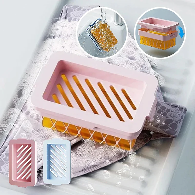 1pc Soap Holder High Elasticity Mesh Soap Lather Box Multi-Purpose Soap Foaming Box Draining Dish Container Bathroom Accessories