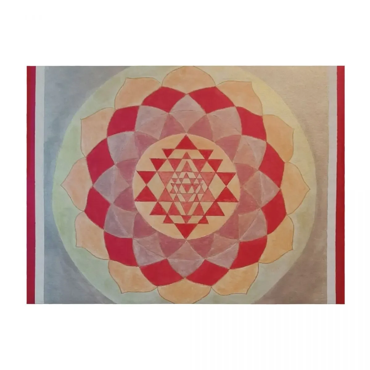 

Sri Yantra in the Crown(Sahasrara)chakra Throw Blanket Custom Soft Beds Single Plaid Blankets