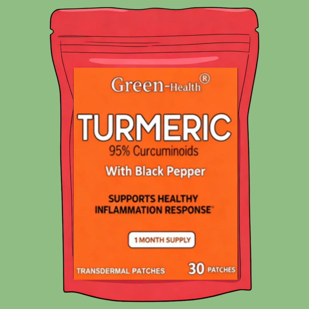 Turmeric Curcumin Transdermal Patches with Black Pepper Enhanced Absorption for Joint Support 30 Patches